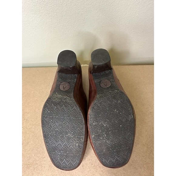 Clark Artisan Women's Side Zip Block Heel Booties Size 9.5 Leather Flawed - Picture 7 of 7